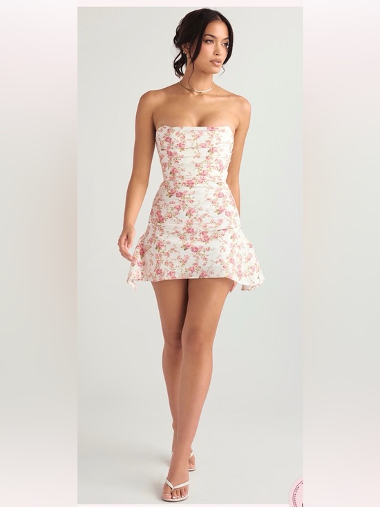 House of CB Dresses & Skirts - House of Cb JASMINE Rose Print Draped Corset Dress